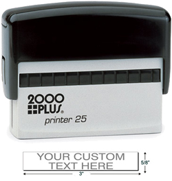 Looking for a custom self-inking signature stamp maker? This 4 line, 2000 Plus Printer Line P25 Self-inking Signature Stamp Maker is perfect for the office. Buy today.