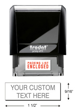 Need custom stamp daters? This Trodat Printy 4911 self-inking rectangular stamp dater allows up to 4 lines of customization.