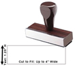 Looking for a custom-made signature or name stamp? This rubber stamper with a wooden handle may be perfect for your office or workstation needs.