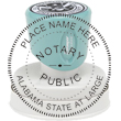 Looking for an Alabama notary stamp? This Xstamper round N53 model is eco-friendly with over 50% recycled content and carries a lifetime guarantee.