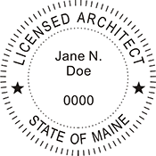 Looking for official Maine Licensed Architect stamps? Shop the EZOP Custom Stamps store for a selection of professional stamps for the state of Maine.