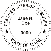 Looking for Interior designer stamps? Check out our Maine certified interior designer stamp at the EZ Custom Stamps Store.