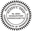 Need official Registered Architect stamps for Massachusetts? Find custom Massachusetts professional stamps on our online store.