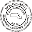 Need a landscape architect stamp? Shop this Massachusetts registered landscape architect stamp at the EZ Custom Stamps Store. Available in various mount options.