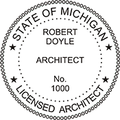 Need professional architect stamps for Michigan? Shop our selection of official State of Michigan stamps here at the EZOP Custom Stamps store.