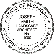 Need a landscape architect stamp? Check out our Michigan registered landscape architect stamp at the EZ Custom Stamps Store. Available in various mount options.