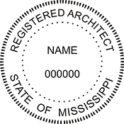 Looking for Registered Architect Stamps for Mississippi? Shop official Mississippi Architect Stamps here at the EZOP Custom Stamps store.