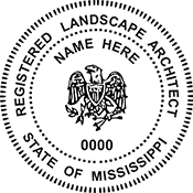 Need a landscape architect stamp? Check out our Mississippi registered landscape architect stamp at the EZ Custom Stamps Store.