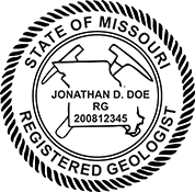Need a professional geologist stamp in Missouri? Create your own custom geologist stamp on the EZ Custom Stamps Store today!