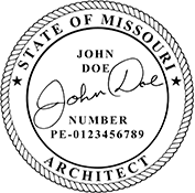 Looking for professional architect stamps for the State of Missouri? Shop our official selection of Missouri Architect Stamps online today!