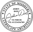 Need a landscape architect stamp? Buy this Missouri registered landscape architect stamp at the EZ Custom Stamps Store. Available in various mount options.