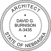 Looking for registered architect professional seal stamps for the state of Nebraska? Shop for your custom architect professional stamp here at the EZ Custom Stamps store.