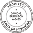 Looking for registered architect professional seal stamps for the state of Nebraska? Shop for your custom architect professional stamp here at the EZ Custom Stamps store.