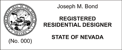 Looking for a registered residential designer stamp for the state of Nevada? Find your occupation stamp at the EZOP Custom Stamps store today.