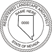 Looking for a landscape architect stamp? Buy this Nevada registered landscape architect stamp at the EZ Custom Stamps Store.
