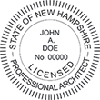 Looking for licensed architect professional seal stamps for the state of New Hampshire? Shop for your custom architect professional stamp here at the EZ Custom Stamps store.