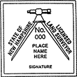 Looking for land surveyor stamps? Shop our New Hampshire licensed land surveyor stamp at the EZ Custom Stamps Store. Available in several mount options.