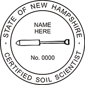 Do you need a custom New Hampshire soil scientist stamp? EZ Office Products offers all the custom stamps you could need or want, such as state soil scientist stamps.