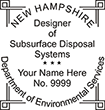 Looking for New Hampshire environmental service occupation stamps? Find the New Hampshire designer of subsurface disposal systems stamp at the EZ Custom Stamps Store.