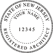 Looking for registered architect professional seal stamps for the state of New Jersey? Shop for your custom architect professional stamp here at the EZ Custom Stamps store.