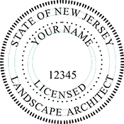 Need a landscape architect stamp? Buy this New Jersey licensed landscape architect stamp at the EZ Custom Stamps Store.