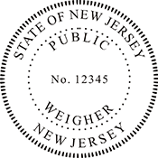 Shopping for a New Jersey professional weigher stamp? Available in several mount options, buy it here on the EZ Custom Stamps store today.