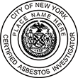 Looking for a city of New York Certified Asbestos Inspector stamp? Purchase this customizable and simple official New York stamp here at the EZ Custom Stamps store.