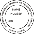 Looking for professional engineer stamps? Our North Dakota professional engineer  and land surveyor stamps are available in several mount options, check them out at the EZ Custom Stamps Store.