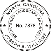 Need a landscape architect stamp? Buy this North Carolina registered landscape architect stamp at the EZ Custom Stamps Store.