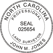 Looking for land surveyor stamps? Shop our North Carolina professional land surveyor stamp at the EZ Custom Stamps Store. Available in several mount options.