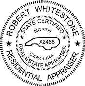 Looking for a real estate appraiser stamp for the state of North Carolina? Find your occupation stamp on the EZ Custom Stamps store today.
