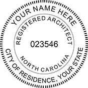 Looking for Registered Architect Stamps for North Carolina? Shop Official North Carolina Registered Architect Professional Stamps at EZ Custom Stamps Store.