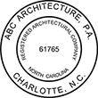 Looking for registered architectural company professional stamps for North Carolina? Buy your custom North Carolina professional stamp here at the EZ Custom Stamps store.