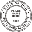 Looking for registered architect professional seal stamps for the state of Ohio? Shop for your custom two-name architect professional stamp here at the EZ Custom Stamps store.