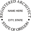 Looking for registered architect professional seal stamps for the state of Oregon? Shop for your custom architect professional stamp here at the EZ Custom Stamps store.