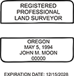 Looking for land surveyor stamps? Shop our Oregon registered professional land surveyor stamp at the EZ Custom Stamps Store. Available in several mount options.