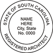 Looking for registered architect professional seal stamps for the state of South Carolina? Shop for your custom architect professional stamp here at the EZ Custom Stamps store.