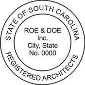 Need a registered architect professional stamp for the state of South Carolina? Shop this official South Carolina Registered Architects Professional Stamp at the EZ Custom Stamps store.