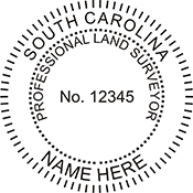 Looking for land surveyor stamps? Shop our South Carolina professional land surveyor stamp at the EZ Custom Stamps Store. Available in several mount options.