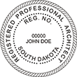 Looking for registered architect professional seal stamps for the state of South Dakota? Shop for your custom architect professional stamp here at the EZ Custom Stamps store.