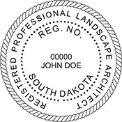 Shopping for a landscape architect stamp? Buy this South Dakota registered landscape architect stamp at the EZ Custom Stamps Store.