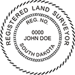 Looking for land surveyor stamps? Shop our South Dakota registered land surveyor stamp at the EZ Custom Stamps Store. Available in several mount options.