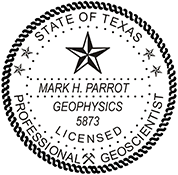 Need a professional geoscientist stamp in Texas? Create your own custom geoscientist stamp on the EZ Custom Stamps Store today!
