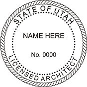 Need a licensed architect professional stamp for the state of Utah? Shop this official Licensed Architects Professional Stamp at the EZ Custom Stamps store.