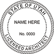 Need a licensed architect professional stamp for the state of Utah? Shop this official Licensed Architects Professional Stamp at the EZ Custom Stamps store.