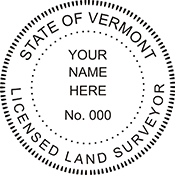 Looking for land surveyor stamps? Shop for a Vermont licensed land surveyor stamp at the EZ Custom Stamps Store. Available in several mount options.
