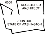 Need a registered architect professional stamp for the state of Washington? Shop this official Registered Architects Professional Stamp at the EZ Custom Stamps store.