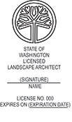 Shopping for a landscape architect stamp? Buy a vertical Washington licensed landscape architect stamps at the EZ Custom Stamps Store.
