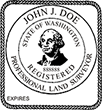 Looking for land surveyor stamps? Shop for a Washington registered professional land surveyor stamp at the EZ Custom Stamps Store. Available in several mount options.