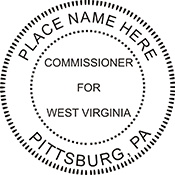 Need a West Virginia Commissioner notary stamp? Get a customizable public notary stamp for your state at the EZ Custom Stamps store.